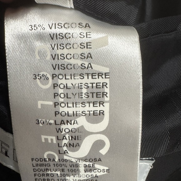 Versace Collection Black Suit Mens 42R 2 Piece Italy Wool Blazer Pants - Picture 6 of 16